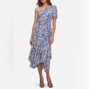 Santorini One-Shoulder Asymmetrical Midi Dress